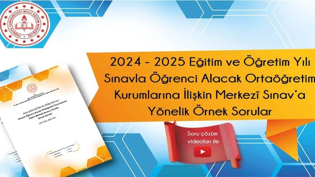 LGS MERKEZÎ SINAVINA YÖNELİK YENİ ÖRNEK SORULARI YAYIMLANDI